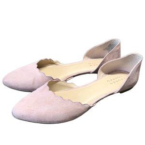 Size 8.5 Women’s LC Lauren Conrad Pink Twinkle Pointed Toe D'Orsay Flats